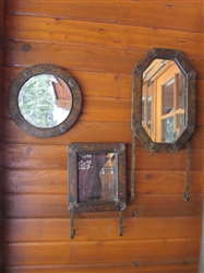 DECORATIVE MIRRORS W/METAL FRAMES