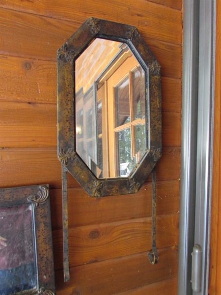 DECORATIVE MIRRORS W/METAL FRAMES