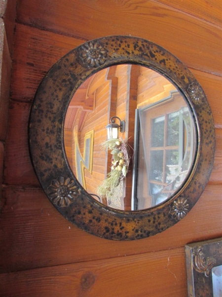 DECORATIVE MIRRORS W/METAL FRAMES