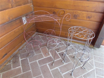 METAL PLANT STANDS & TRICYCLE DECOR