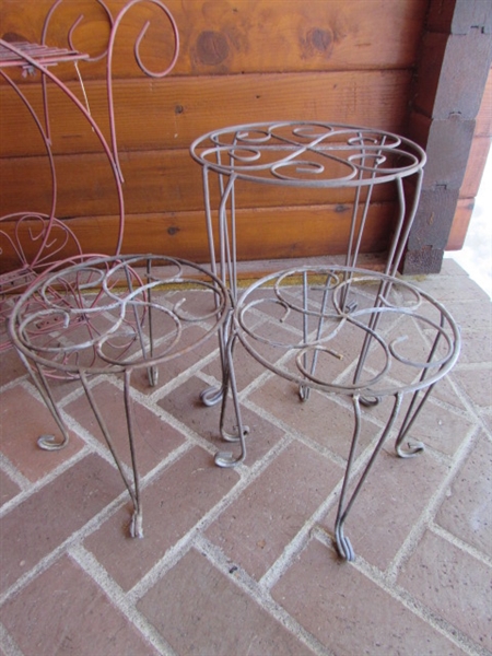 METAL PLANT STANDS & TRICYCLE DECOR