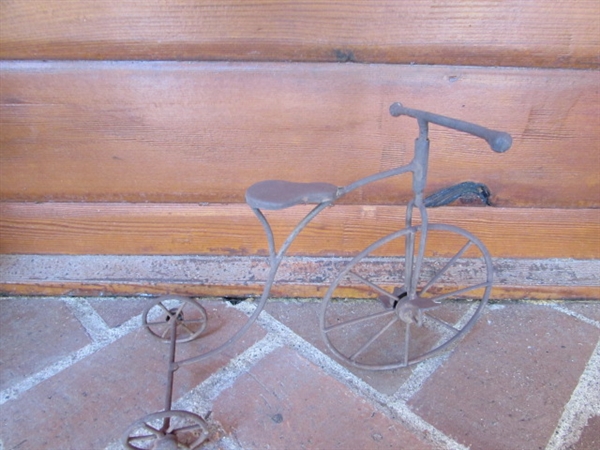 METAL PLANT STANDS & TRICYCLE DECOR