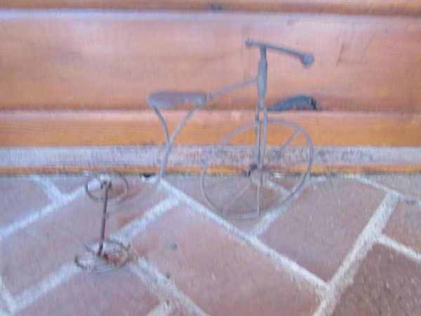 METAL PLANT STANDS & TRICYCLE DECOR