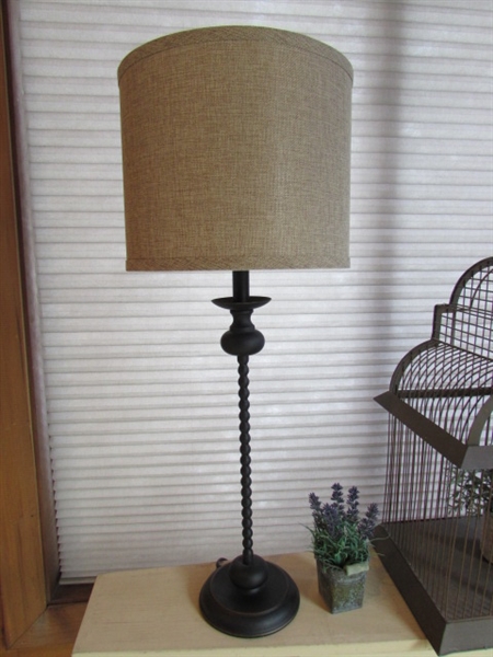 TABLE LAMP, DECOR, TALL TABLE/STAND