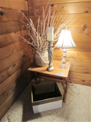 TABLE, LAMP, BASKET, DECOR & MORE