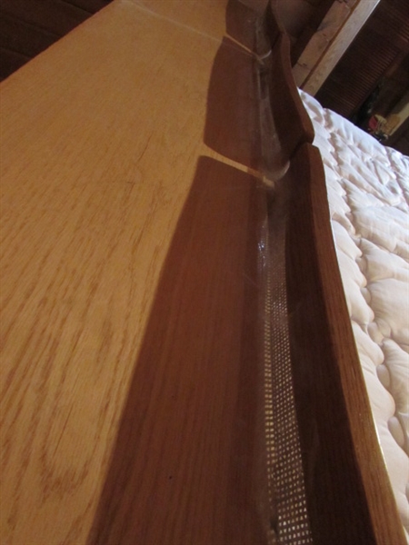 CALIFORNIA KING MATTRESS & SPLIT BOXSPRINGS W/METAL FRAME & HEADBOARD - COMES W/MATTRESS PAD