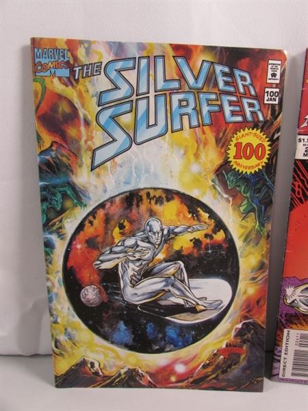 VINTAGE SILVER SURFER & SILVER SABLE COMIC BOOKS