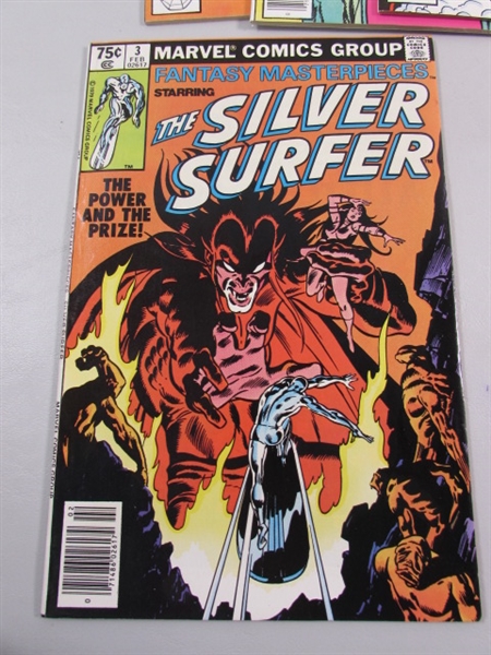 VINTAGE SILVER SURFER & SILVER SABLE COMIC BOOKS