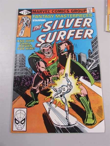 VINTAGE SILVER SURFER & SILVER SABLE COMIC BOOKS