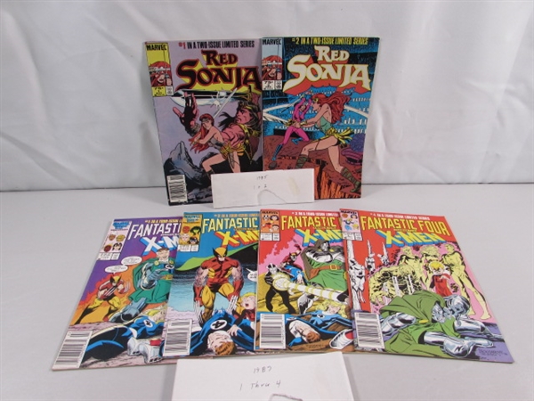 MARVEL RED SABLE & FANTASTIC FOUR VS X-MEN COMIC BOOKS