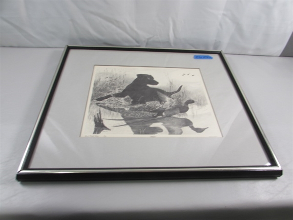 RETRIEVER BY GLENN GORE FRAMED & MATTED PRINT - SPECIAL PORTFOLIO EDITION