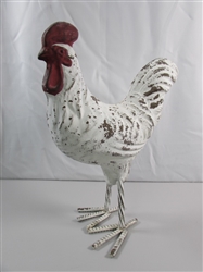 METAL ROOSTER STATUE - GARDEN ART