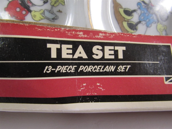 VINTAGE PORCELAIN MICKEY MOUSE MINIATURE TEA SET