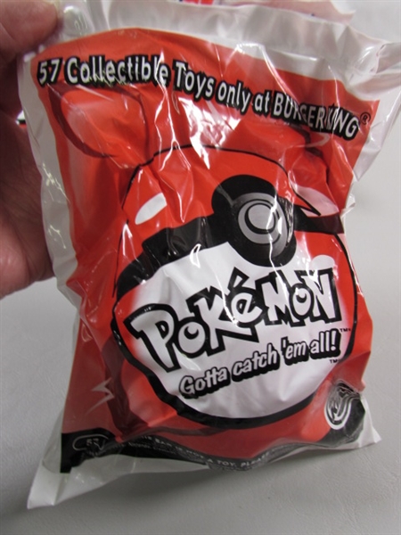 NEW & SEALED BURGER KING POKEMON TOYS - ALL HAVE DIFFERENT NUMBERS ON THE BAGS