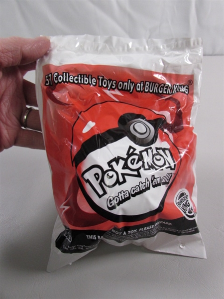 NEW & SEALED BURGER KING POKEMON TOYS - ALL HAVE DIFFERENT NUMBERS ON THE BAGS