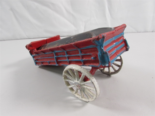 CAST IRON REPLICA CLYDESDALES PULLING A BEER WAGON