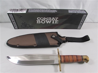 NEW ROUGH RIDER COMBAT BOWIE KNIFE W/SHEATH