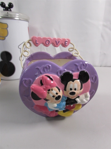 METAL MICKEY MOUSE CANISTERS & MICKEY/MINNIE TINS & MORE