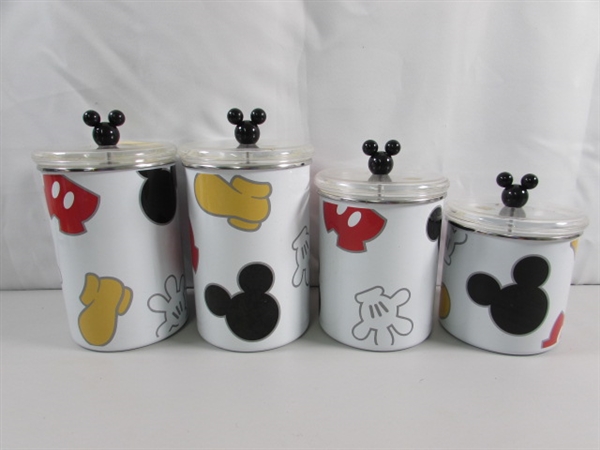 METAL MICKEY MOUSE CANISTERS & MICKEY/MINNIE TINS & MORE