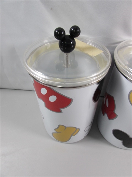 METAL MICKEY MOUSE CANISTERS & MICKEY/MINNIE TINS & MORE