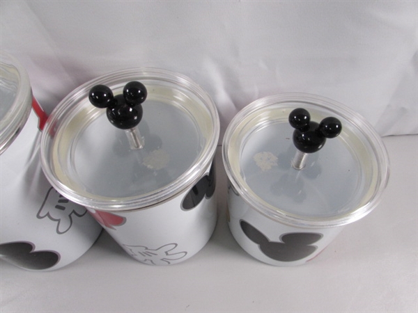 METAL MICKEY MOUSE CANISTERS & MICKEY/MINNIE TINS & MORE