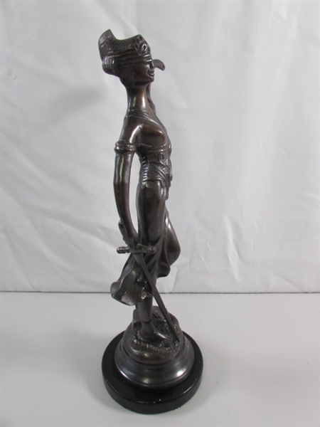 LADY JUSTICE BRONZE STATUE (NO WEIGHTS)