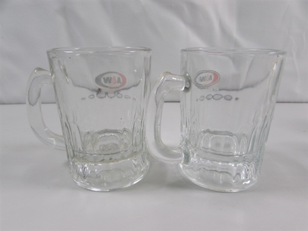 A&W ROOT BEER MUGS & GLASSES & TINY SHOT GLASS MUGS