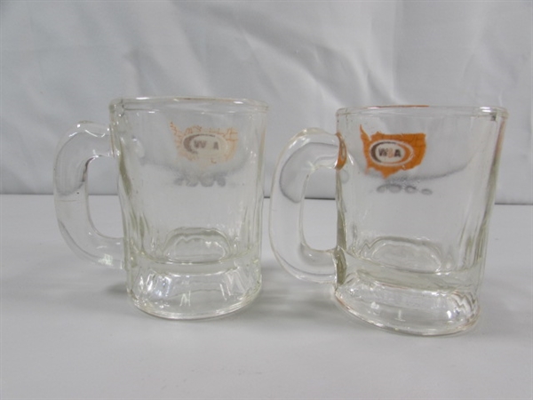 A&W ROOT BEER MUGS & GLASSES & TINY SHOT GLASS MUGS