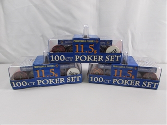 3 NEW POKER SETS