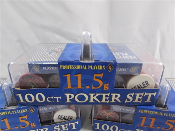 3 NEW POKER SETS