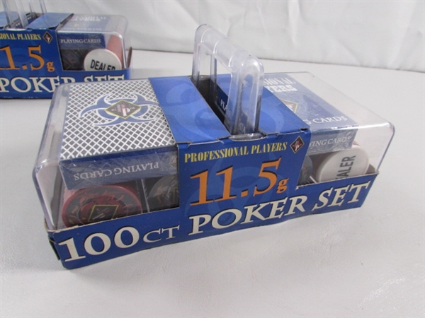 3 NEW POKER SETS