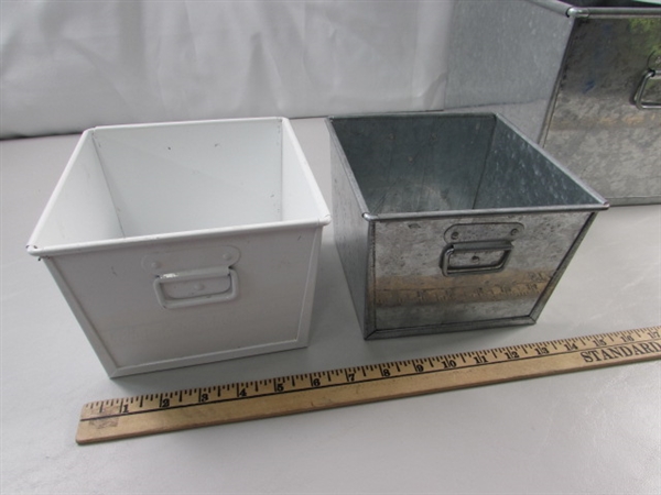 METAL MESH TRASH CAN, WIRE BASKETS & METAL STORAGE BINS