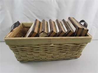 BASKET & COLLECTION OF VINTAGE CIGAR BOXES