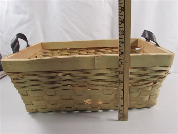 BASKET & COLLECTION OF VINTAGE CIGAR BOXES