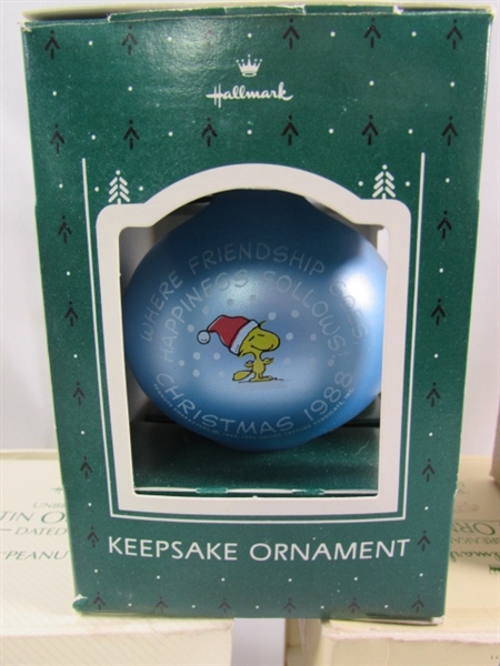 COLLECTION OF 1980'S PEANUTS CHRISTMAS ORNAMENTS