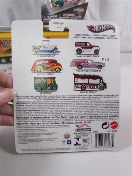 DIE CAST M&M RACING CARS/TRUCK & M&M SMOKIN' GRILL HOTWHEELS CAR & TIN