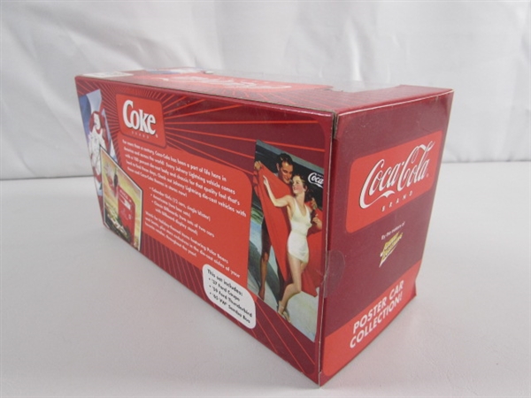 NEW 1:64 SCALE COCA COLA POSTER DIECAST CAR SET