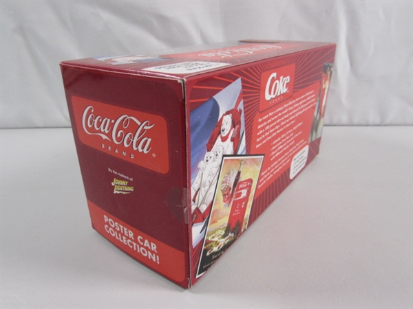 NEW 1:64 SCALE COCA COLA POSTER DIECAST CAR SET