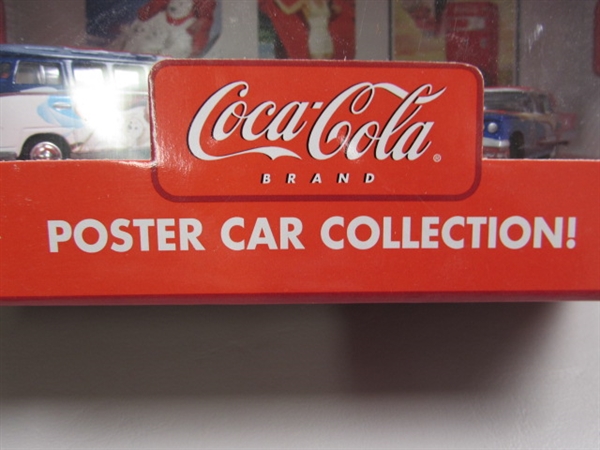 NEW 1:64 SCALE COCA COLA POSTER DIECAST CAR SET