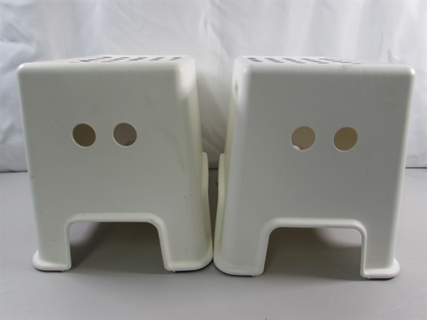 PAIR OF PLASTIC IKEA STEP STOOLS