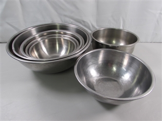 GRADUATED STAINLESS STEEL EKCO MIXING BOWLS 1.5-8 QUART PLUS OTHERS