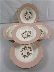 5 VINTAGE "FAIR LADY" BY SEVRON SALAD/SOUP BOWLS FEATURING MAGNOLIAS