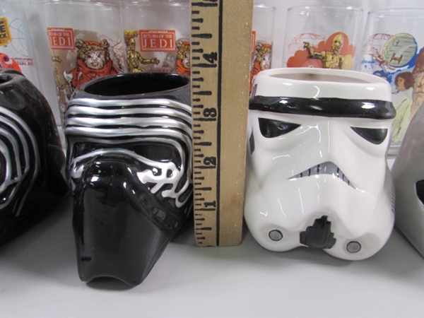 VINTAGE STAR WARS GLASSES & MODERN MUGS