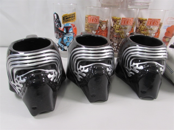 VINTAGE STAR WARS GLASSES & MODERN MUGS