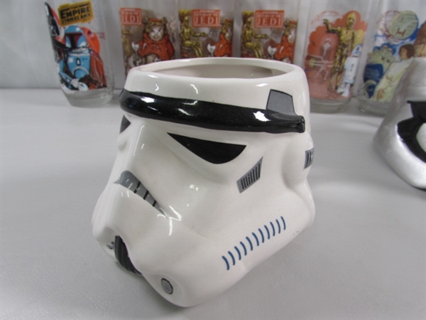 VINTAGE STAR WARS GLASSES & MODERN MUGS