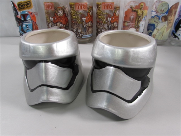 VINTAGE STAR WARS GLASSES & MODERN MUGS