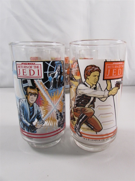 VINTAGE STAR WARS GLASSES & MODERN MUGS