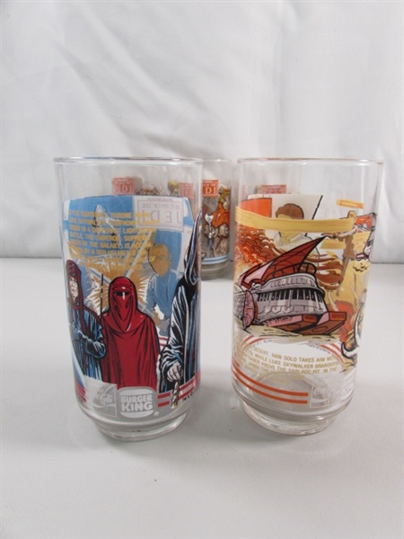 VINTAGE STAR WARS GLASSES & MODERN MUGS