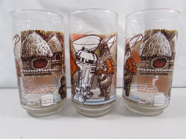 VINTAGE STAR WARS GLASSES & MODERN MUGS