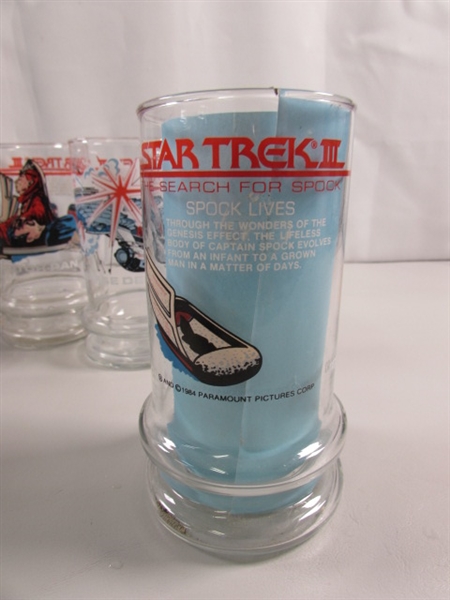 1984 STAR TREK DRINKING GLASSES